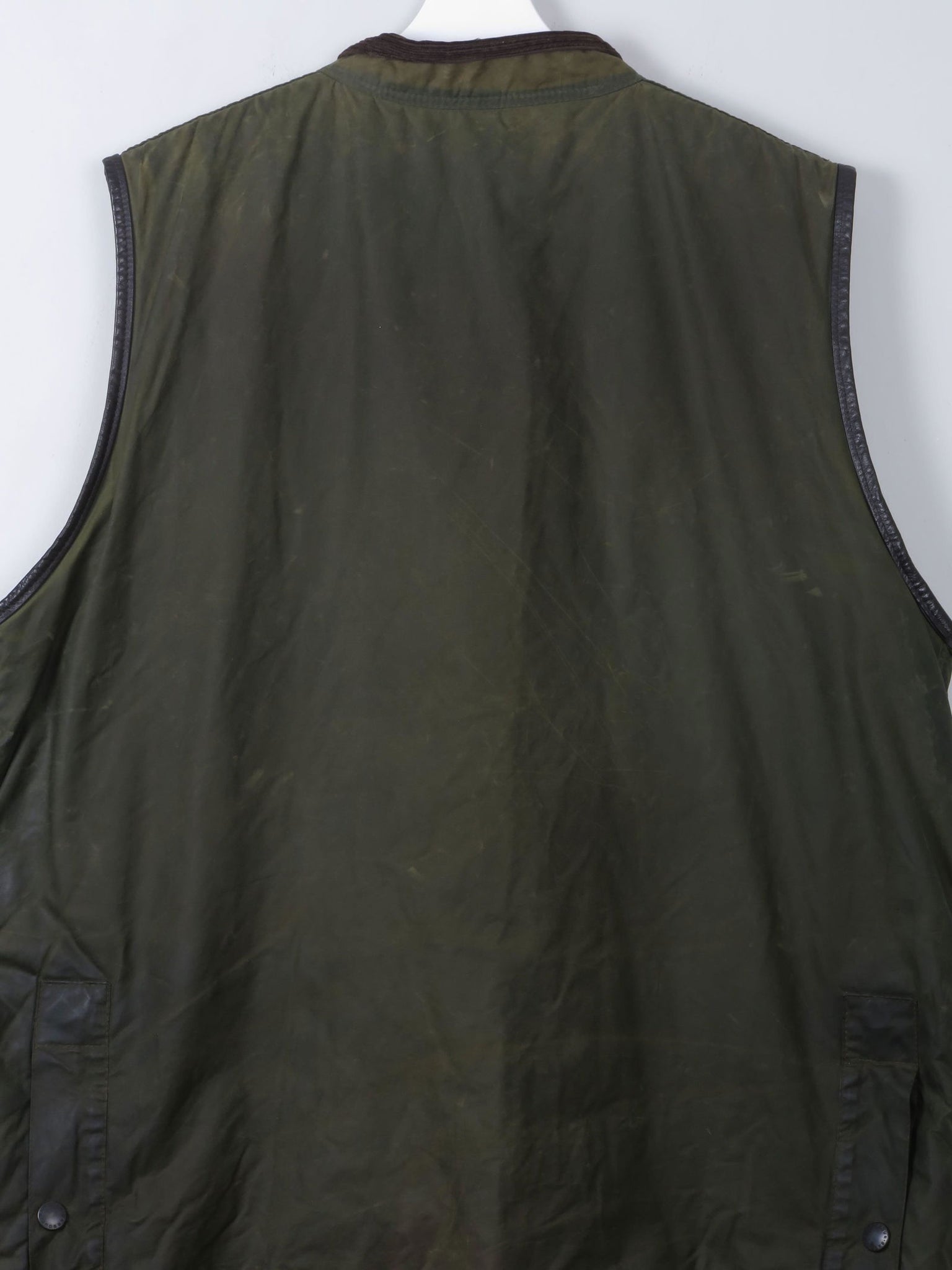 Men's Vintage Barbour Gilet Waxed Green XL - The Harlequin