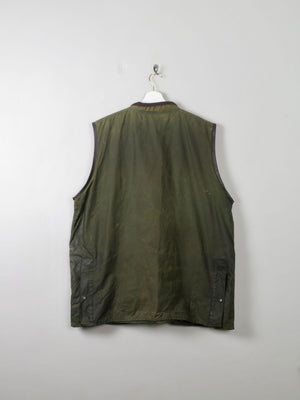 Men's Vintage Barbour Gilet Waxed Green XL - The Harlequin