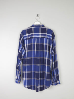 Men's Vintage Bill Blass Bright Blue Check Shirt L - The Harlequin