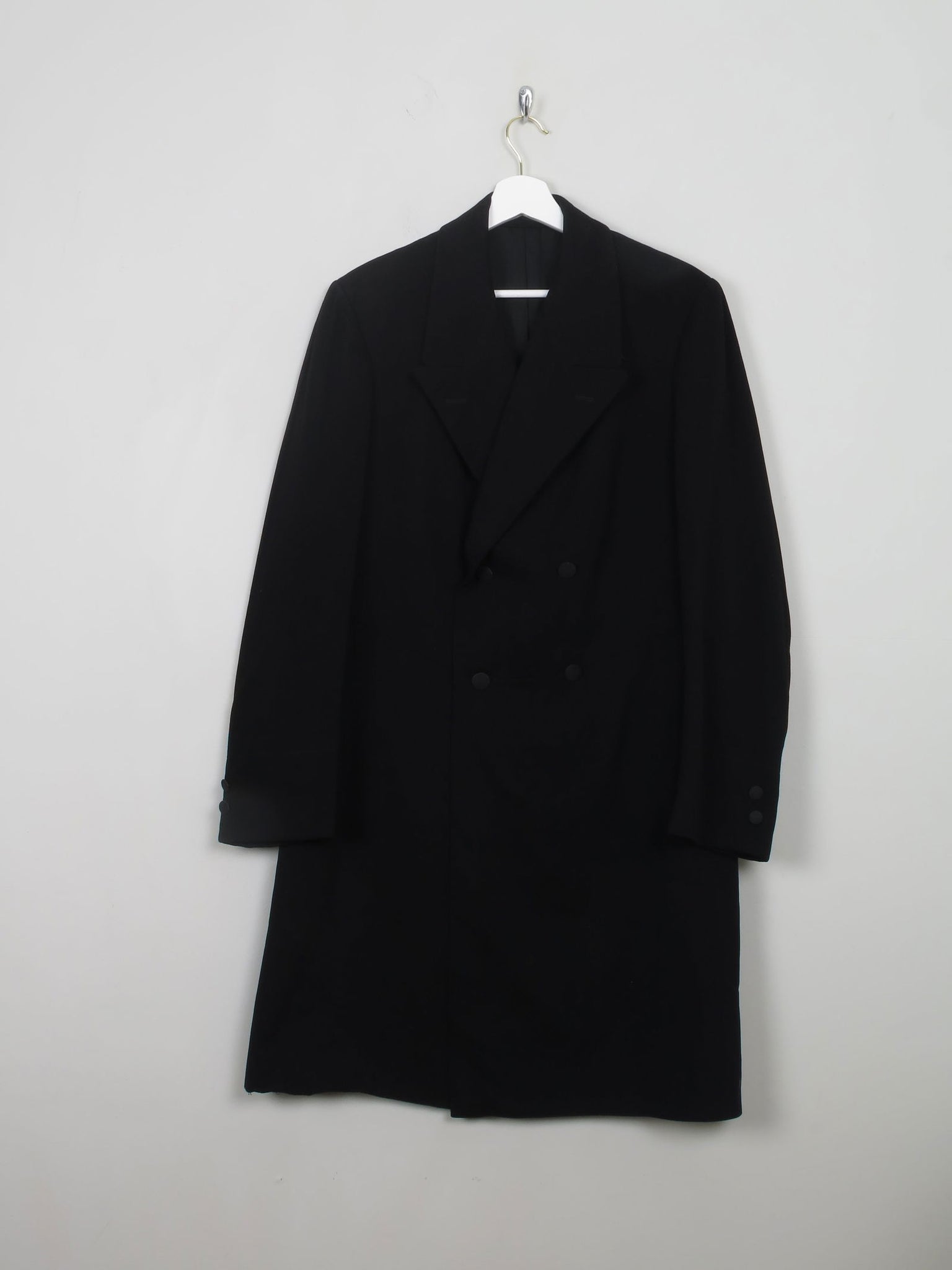 Men's Vintage Black Frock Coat M - The Harlequin