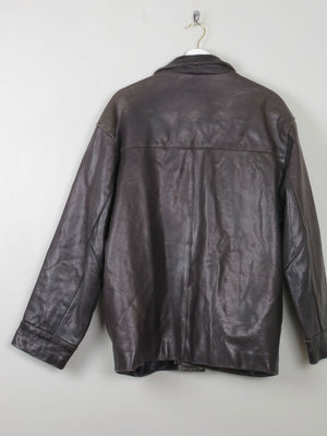 Men's Vintage Black Leather Jacket M - The Harlequin