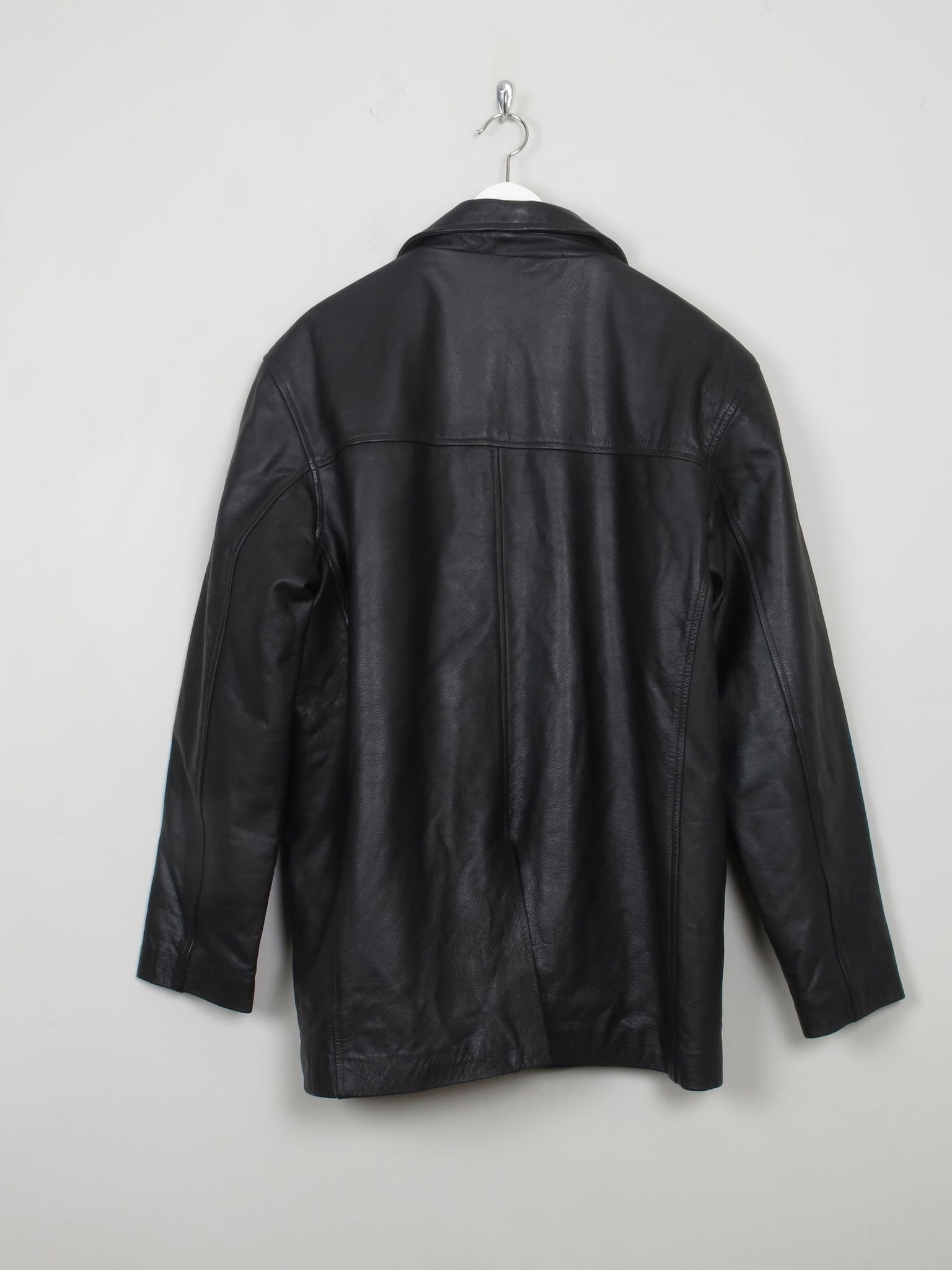 Men's Vintage Black Leather Jacket M - The Harlequin