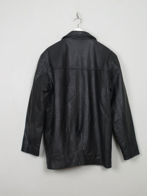 Men's Vintage Black Leather Jacket M - The Harlequin