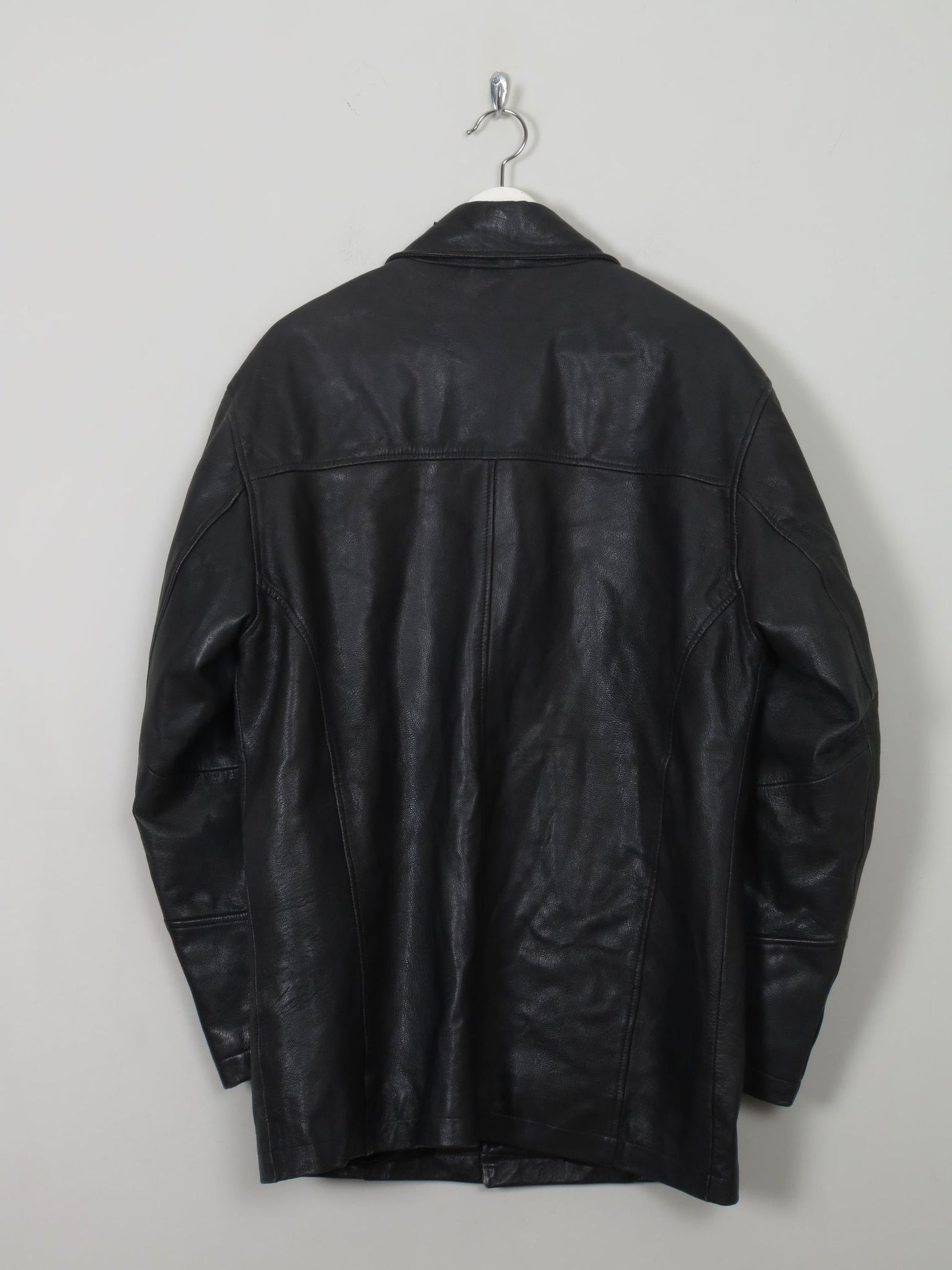 Men's Vintage Black Leather Jacket S - The Harlequin