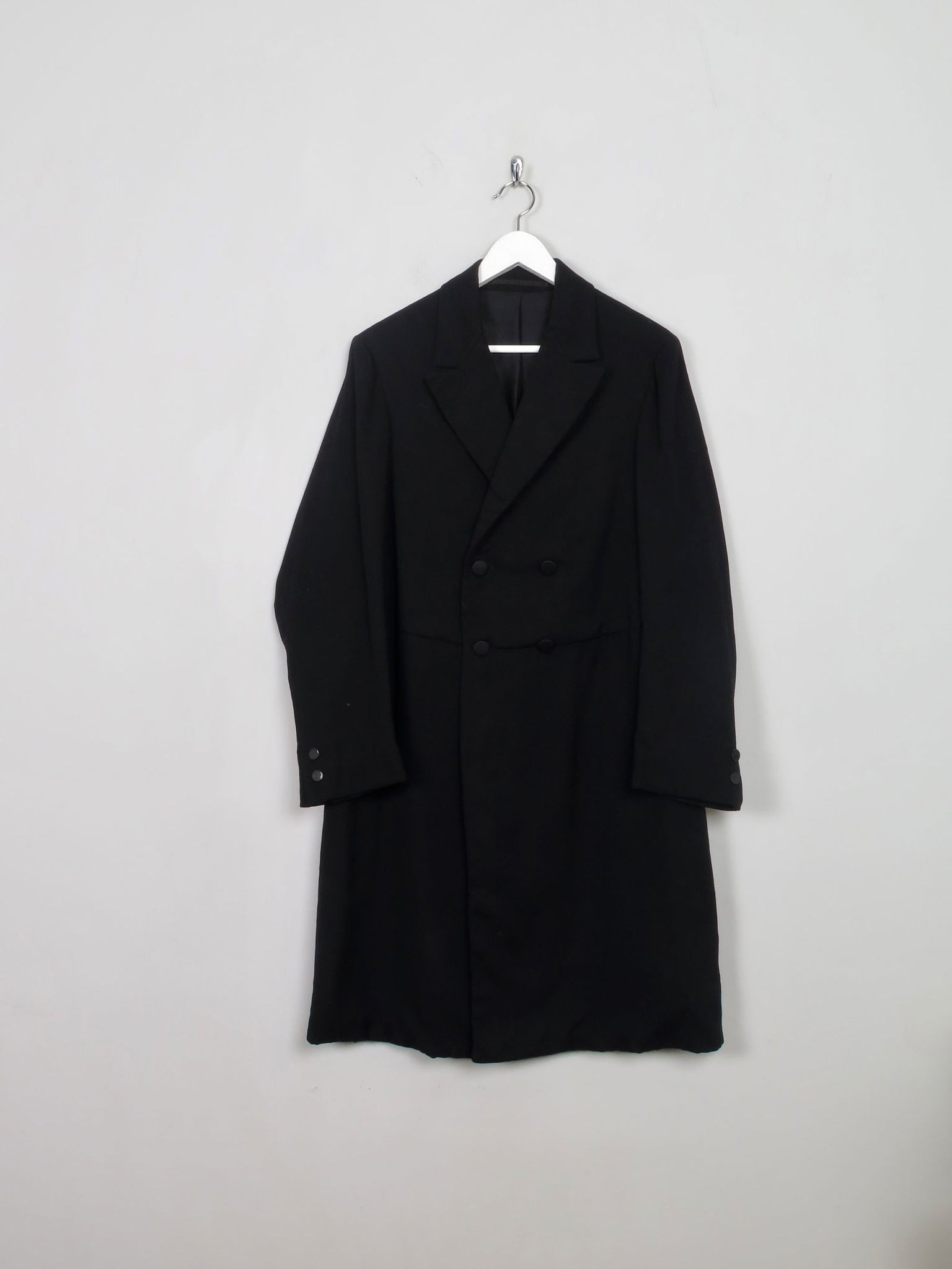 Men's Vintage Black Mourning Coat 40"/M - The Harlequin