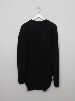 Men's Vintage Black Wool Cardigan L/XL - The Harlequin