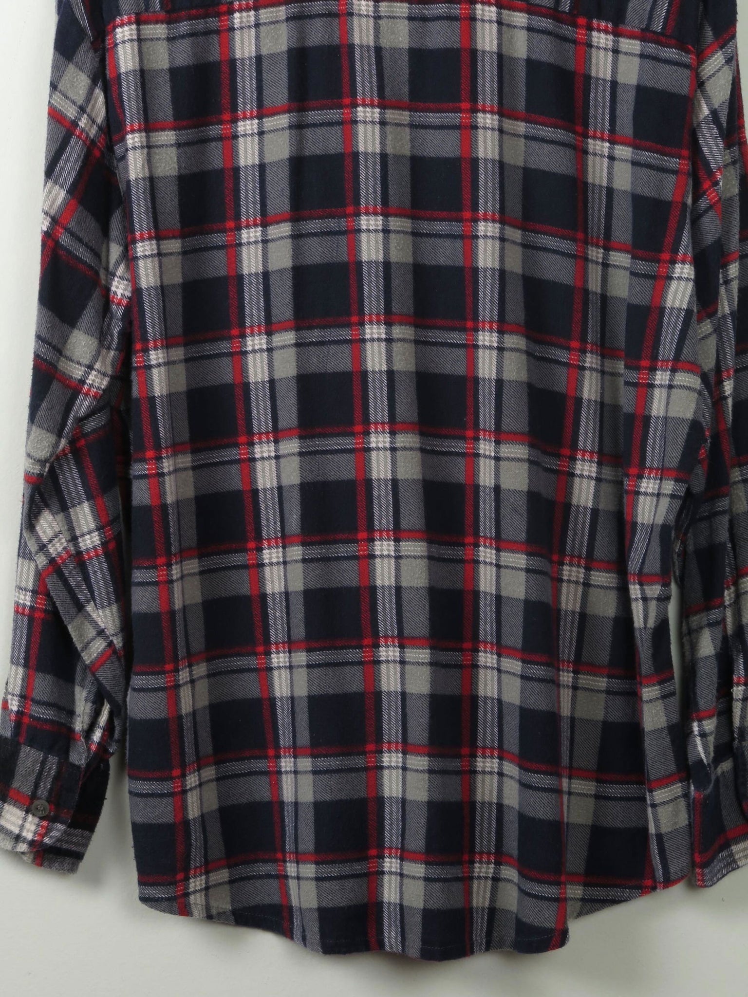 Men's Vintage Blue Check Flannel Shirt S/M - The Harlequin