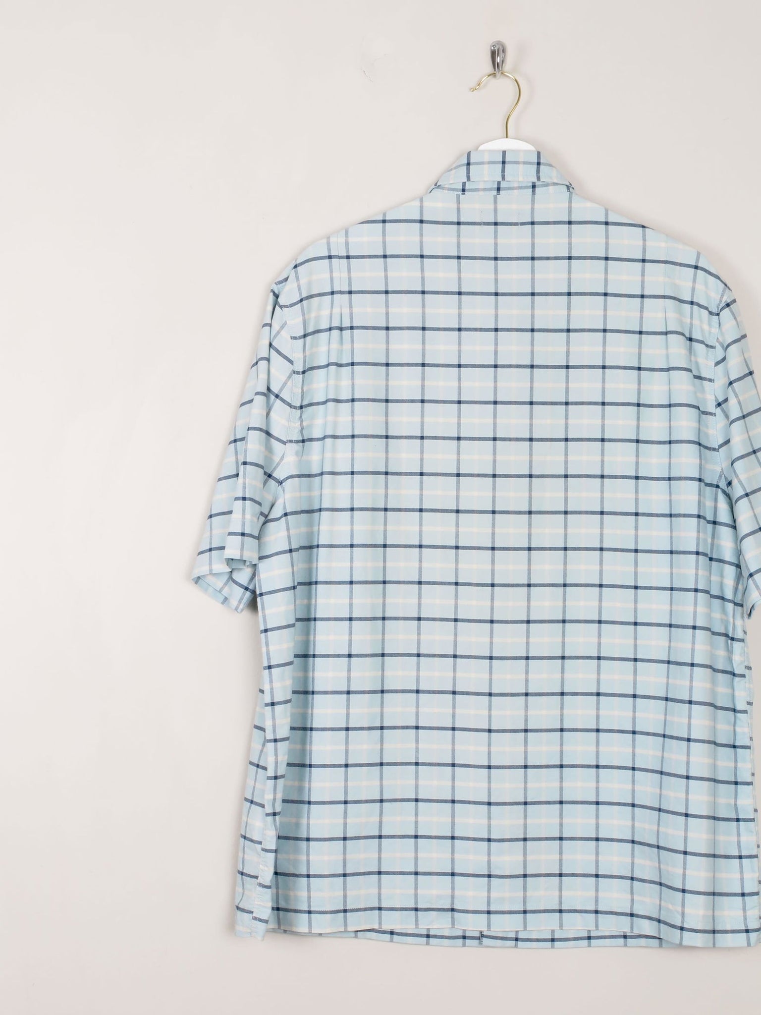 Men's Vintage Blue Check  Shirt L - The Harlequin