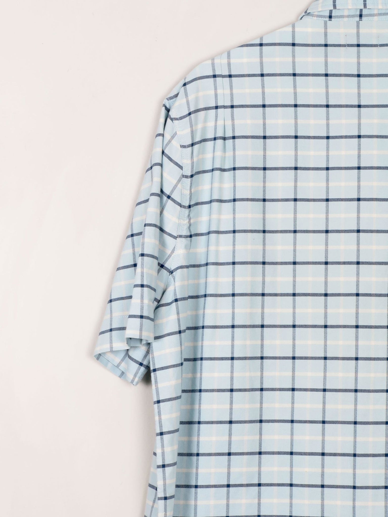 Men's Vintage Blue Check  Shirt L - The Harlequin
