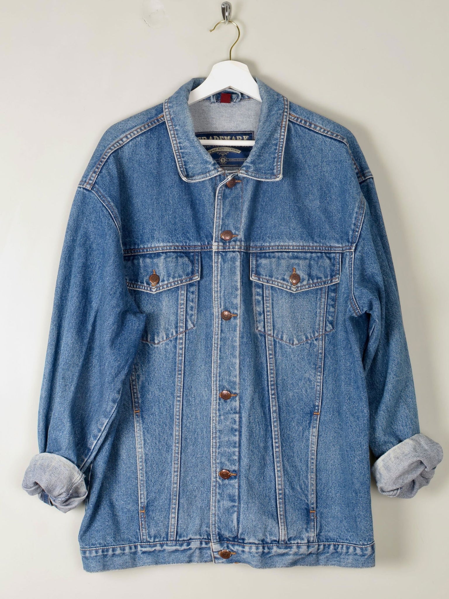 Men's Vintage Blue Denim Jacket L/XL - The Harlequin