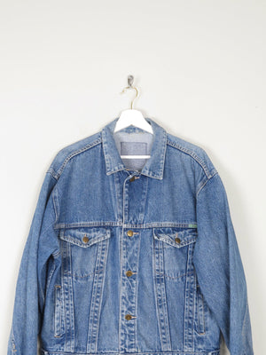 Men's Vintage Blue Denim Jacket Oversized 80s M - The Harlequin