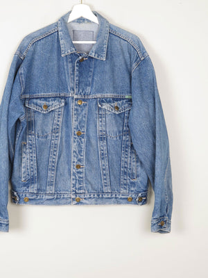 Men's Vintage Blue Denim Jacket Oversized 80s M - The Harlequin