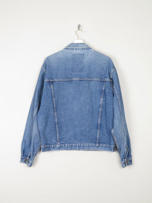Men's Vintage Blue Denim Jacket Oversized 80s M - The Harlequin