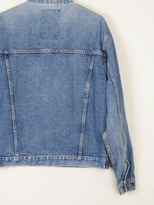 Men's Vintage Blue Denim Jacket Oversized 80s M - The Harlequin