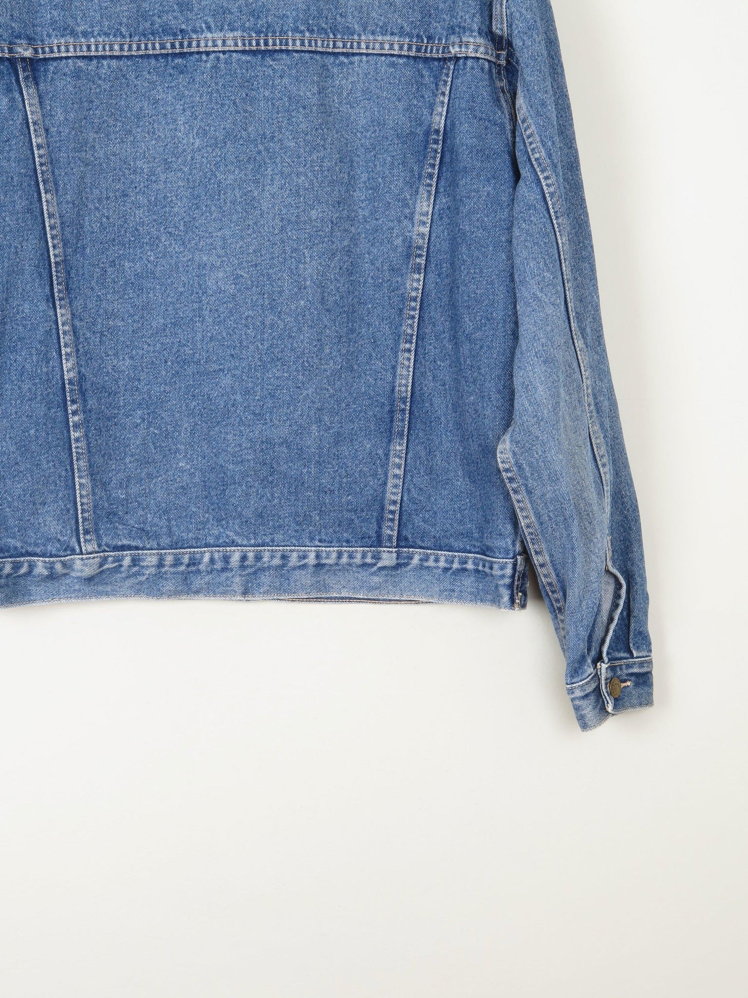 Men's Vintage Blue Denim Jacket Oversized 80s M - The Harlequin
