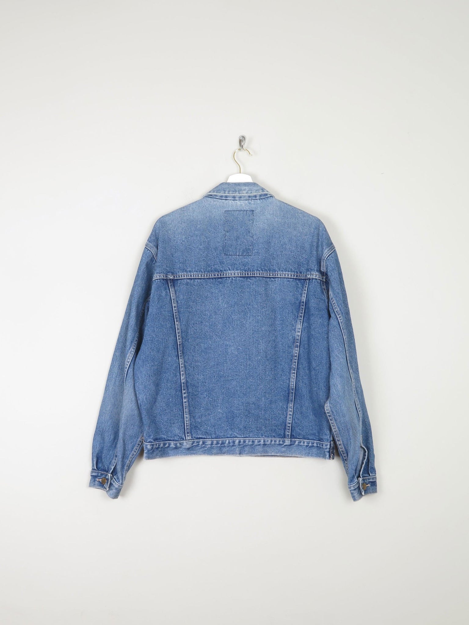 Men's Vintage Blue Denim Jacket Oversized 80s M - The Harlequin