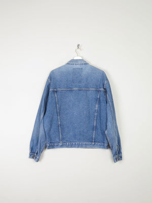 Men's Vintage Blue Denim Jacket Oversized 80s M - The Harlequin