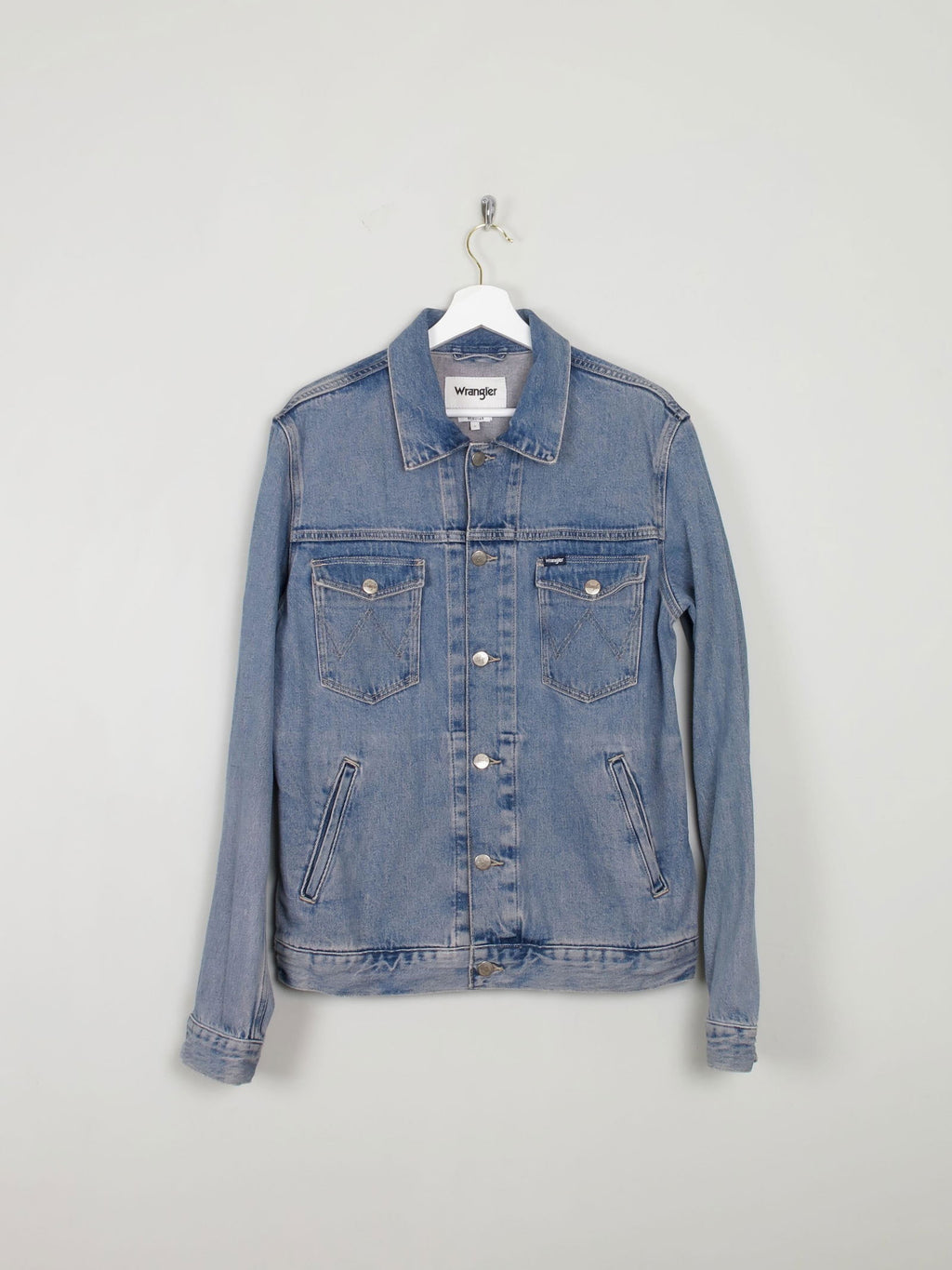 Men's Vintage Blue Denim Jacket Wrangler L - The Harlequin