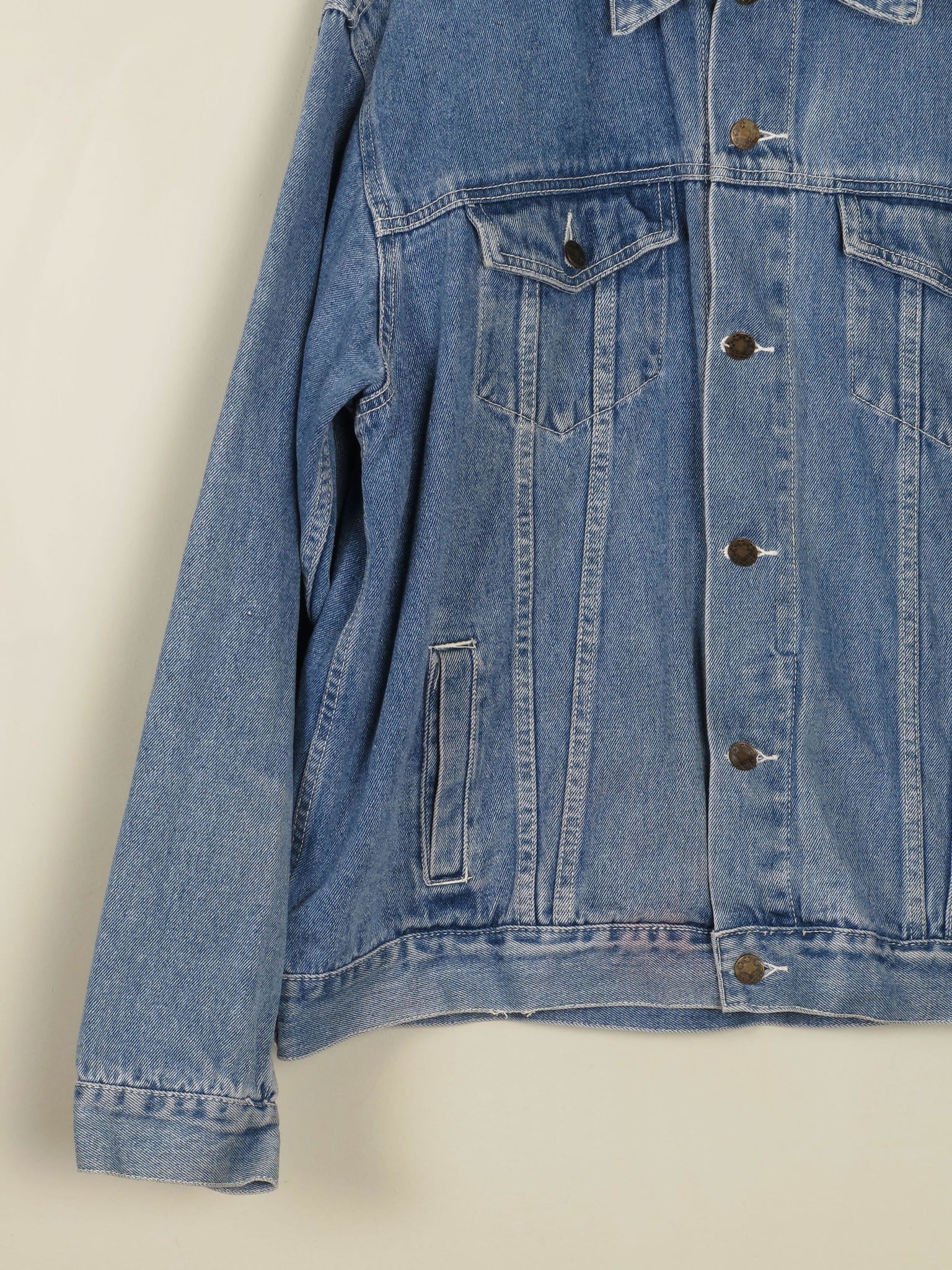 Men's Vintage Blue Denim Oversized Jacket XL - The Harlequin