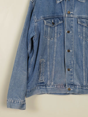 Men's Vintage Blue Denim Oversized Jacket XL - The Harlequin