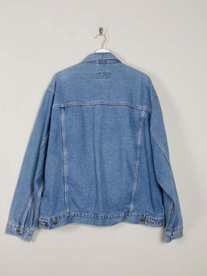 Men's Vintage Blue Denim Oversized Jacket XL - The Harlequin