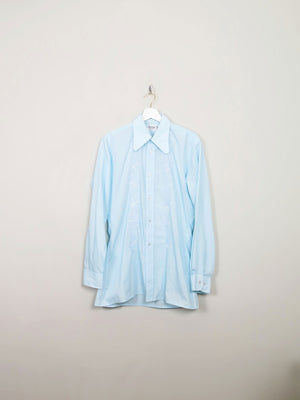 Men's Vintage Blue Embroidered Shirt S/M - The Harlequin