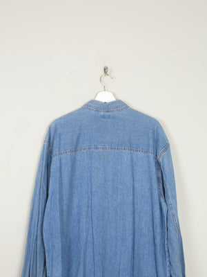 Men's Vintage Blue Levi's Denim Shirt Oversized L - The Harlequin