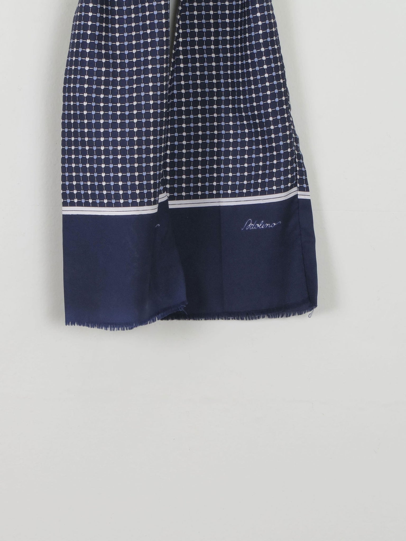 Men's Vintage Blue Scarf - The Harlequin