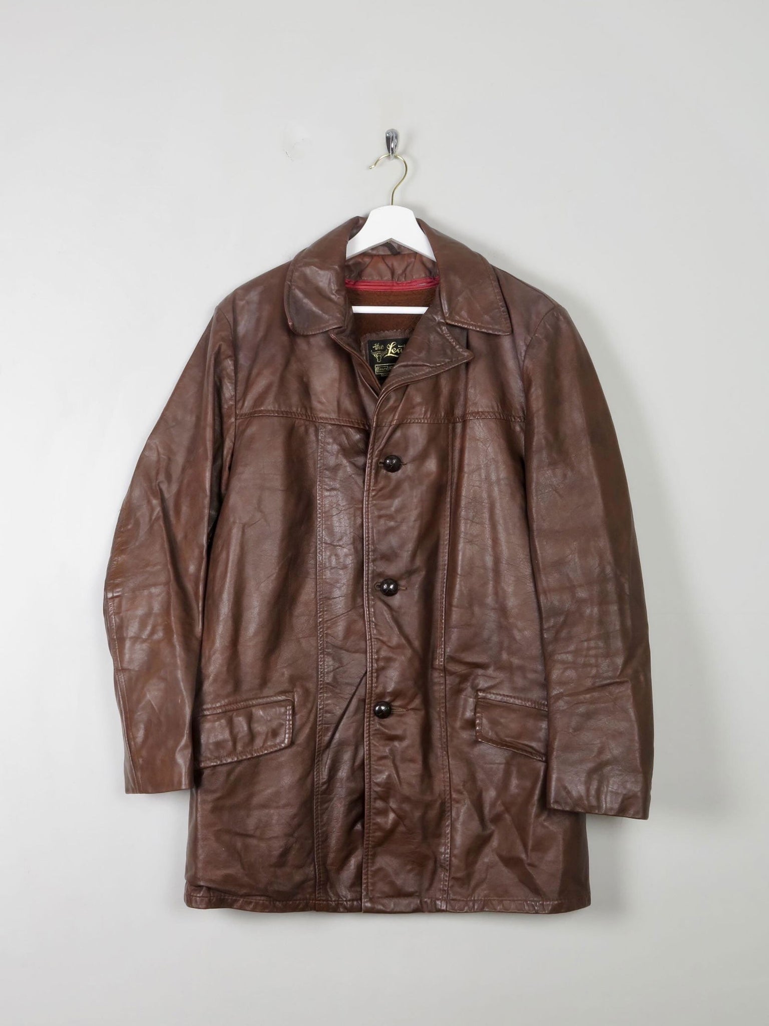 Men's Vintage Brown Leather 1970s Lined M - The Harlequin
