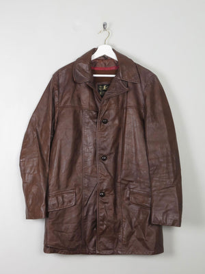 Men's Vintage Brown Leather 1970s Lined M - The Harlequin