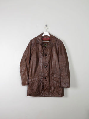 Men's Vintage Brown Leather 1970s Lined M - The Harlequin
