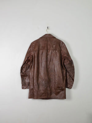 Men's Vintage Brown Leather 1970s Lined M - The Harlequin