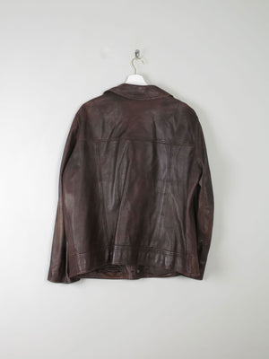 Men's Vintage Brown Leather Jacket L/XL - The Harlequin