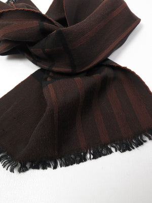 Men's Vintage Brown & Rust Scarf - The Harlequin