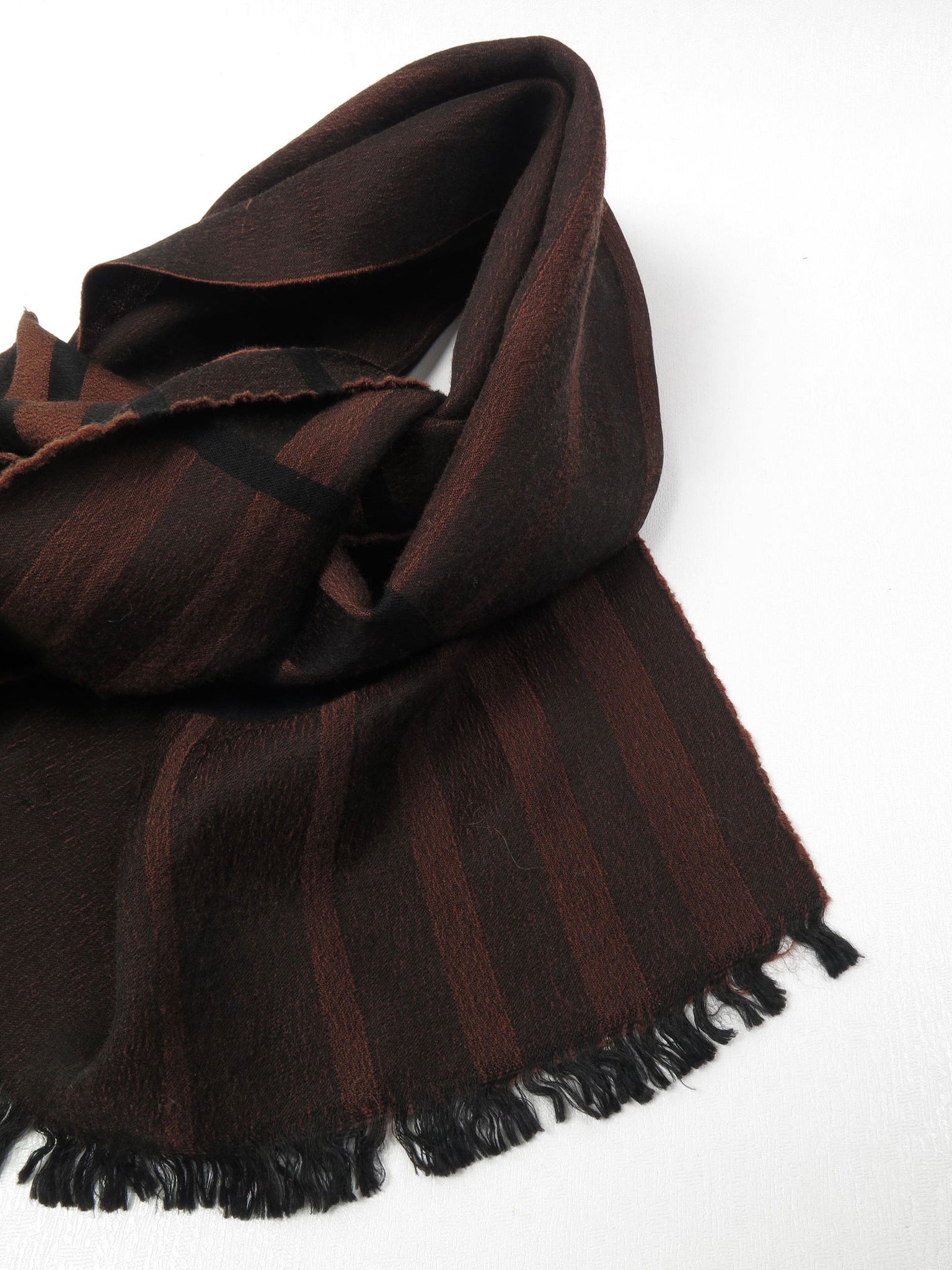Men's Vintage Brown & Rust Scarf - The Harlequin