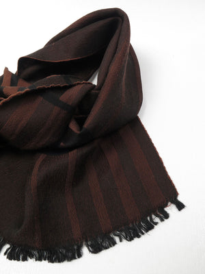Men's Vintage Brown & Rust Scarf - The Harlequin