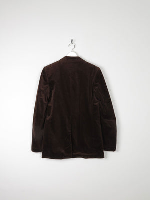 Men’s Vintage Brown Velvet Jacket 38" /S - The Harlequin