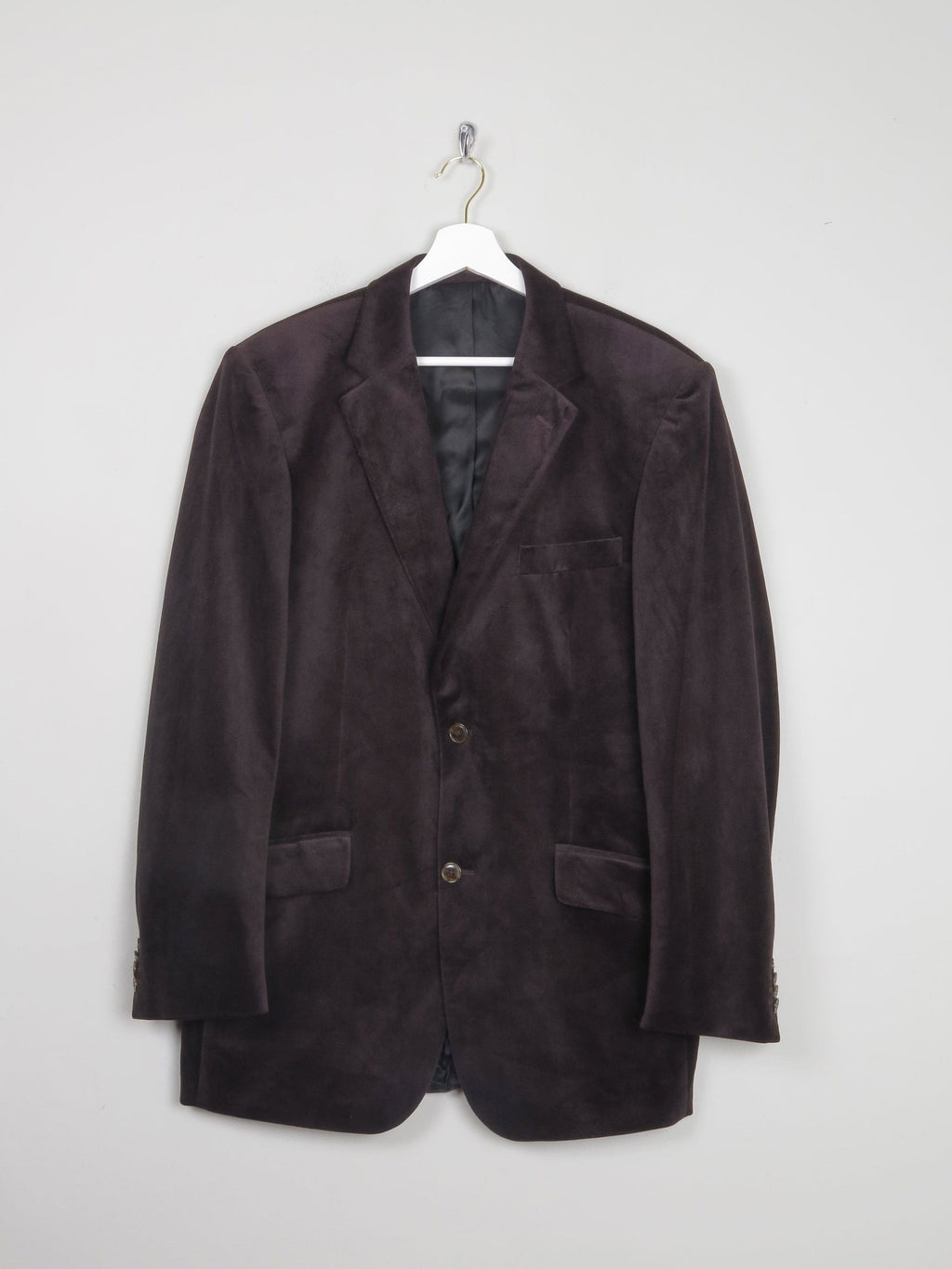 Men's Vintage Brown Velvet Jacket 42" - The Harlequin