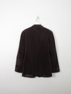 Men's Vintage Brown Velvet Jacket With Stripes 40" - The Harlequin