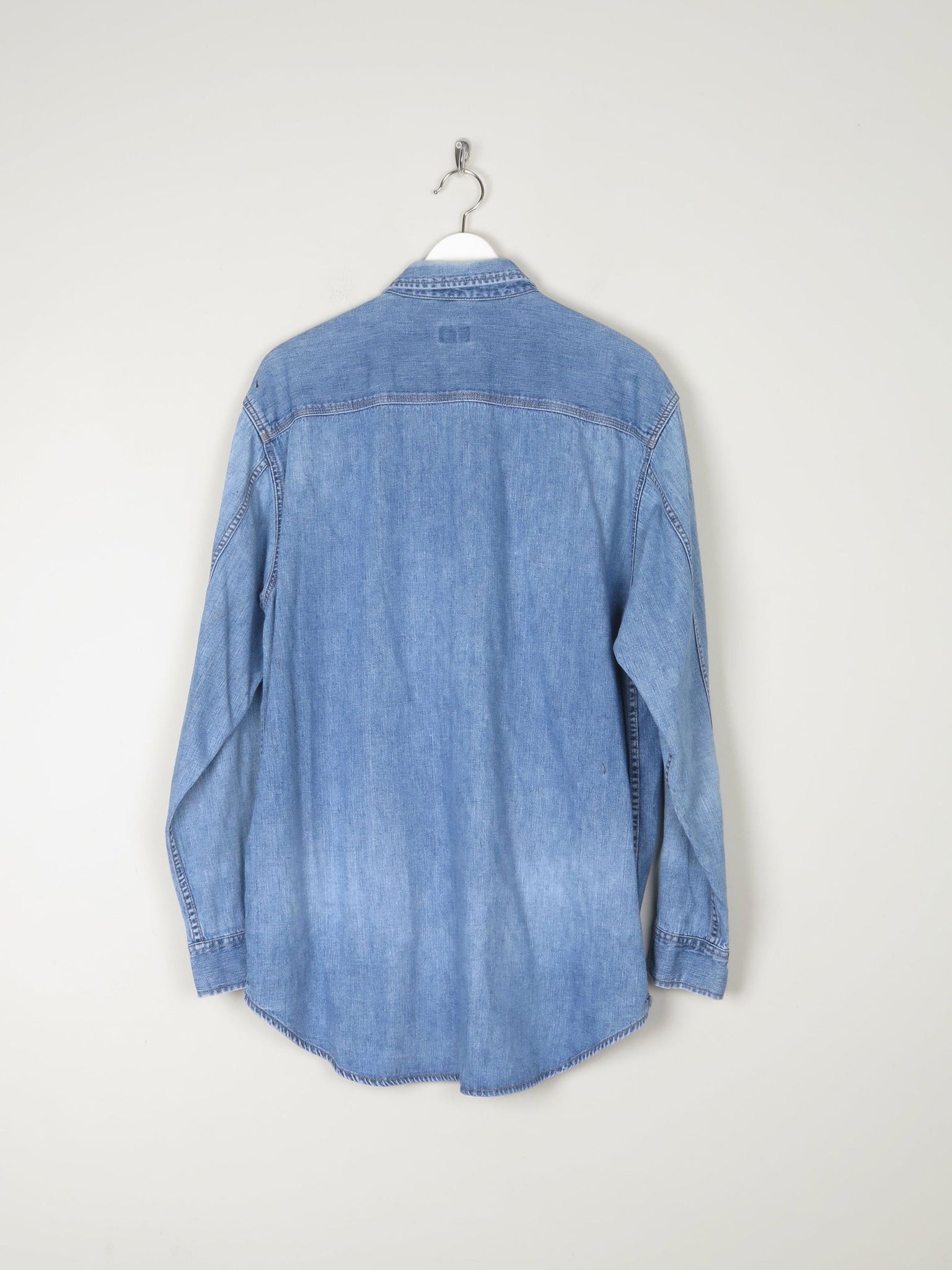 Men’s Vintage Calvin Klein Blue Denim Oversized Shirt M - The Harlequin