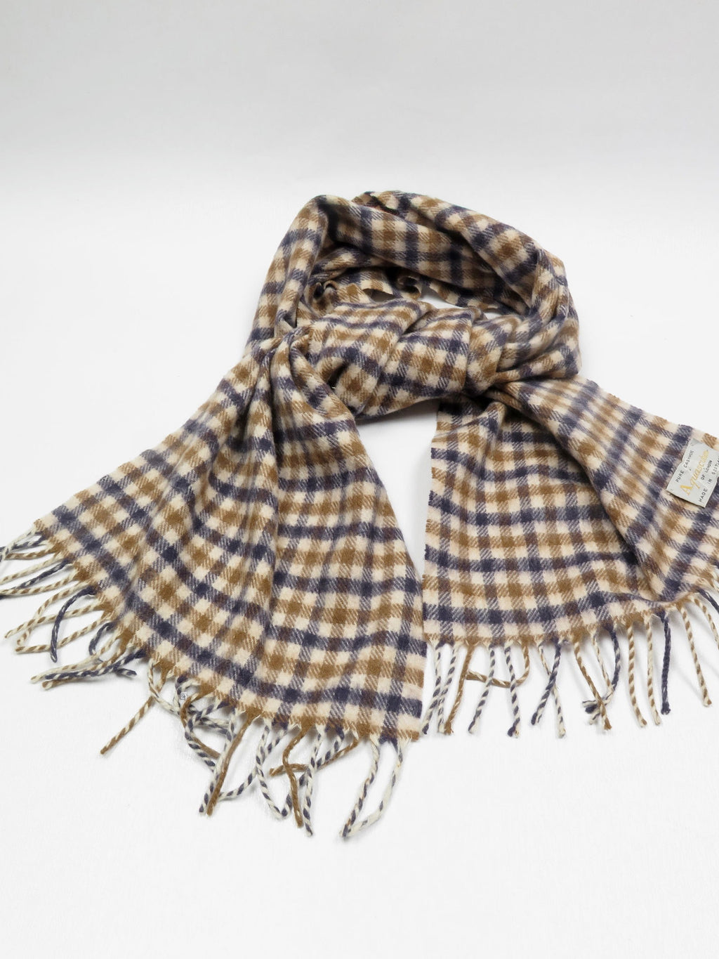 Men's Vintage Cashmere Aquascutum Scarf - The Harlequin