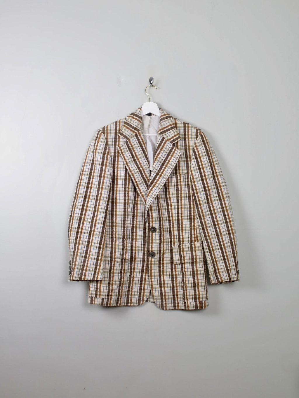 Men's Vintage Check Boater Style Jacket 38" - The Harlequin