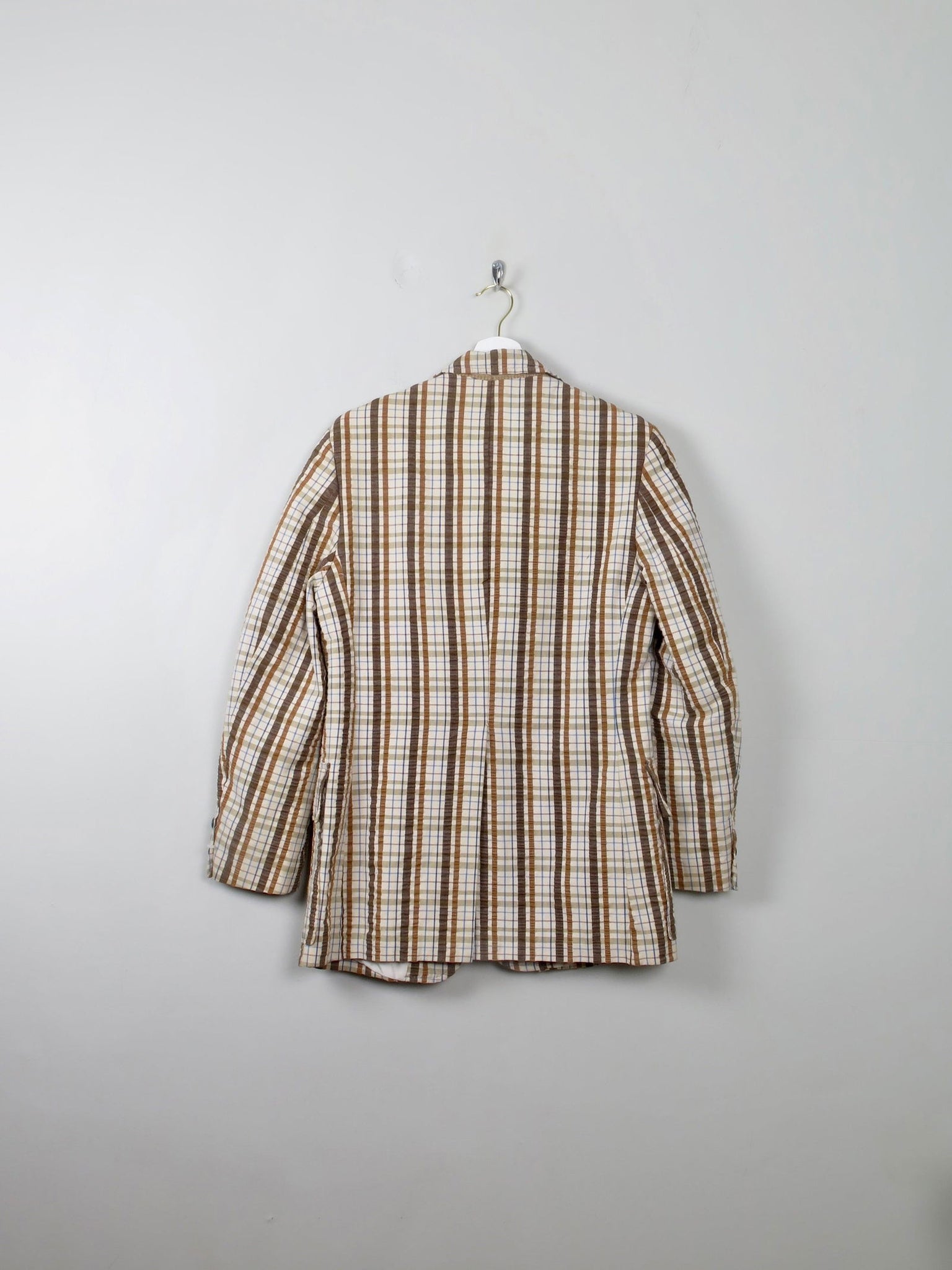 Men's Vintage Check Boater Style Jacket 38" - The Harlequin