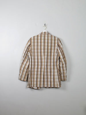 Men's Vintage Check Boater Style Jacket 38" - The Harlequin