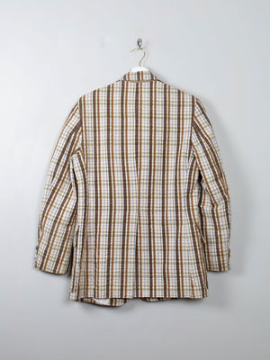 Men's Vintage Check Boater Style Jacket 38" - The Harlequin