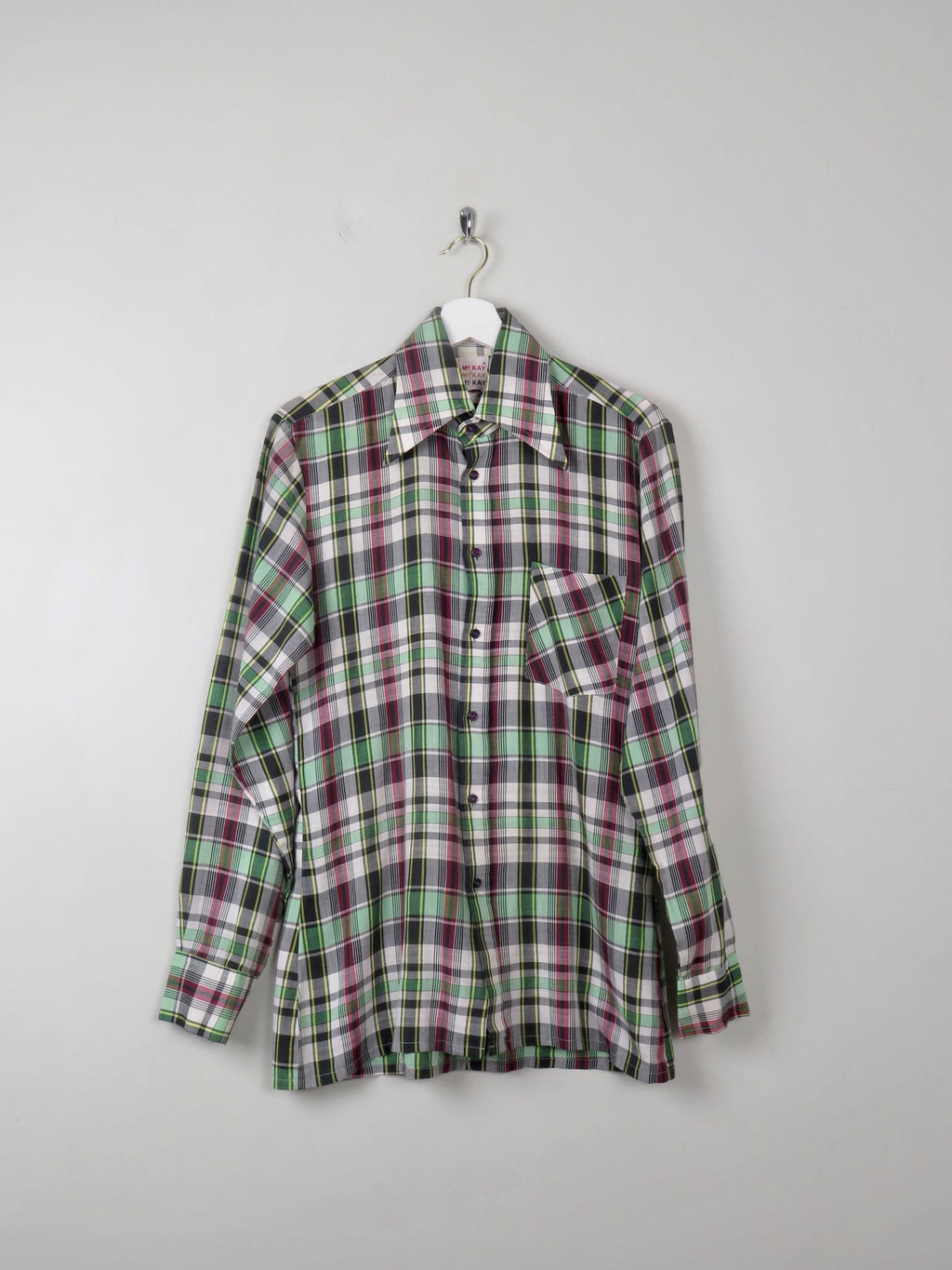 Men's Vintage Check Shirt 70s M - The Harlequin