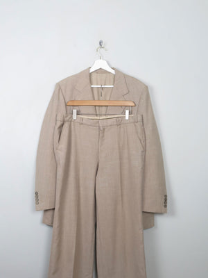 Men's Vintage Cream Linen Suit 42" - The Harlequin