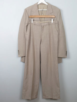 Men's Vintage Cream Linen Suit 42" - The Harlequin