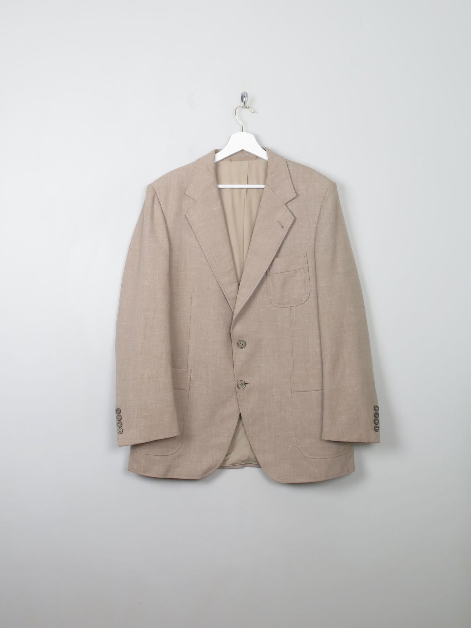 Men's Vintage Cream Linen Suit 42" - The Harlequin