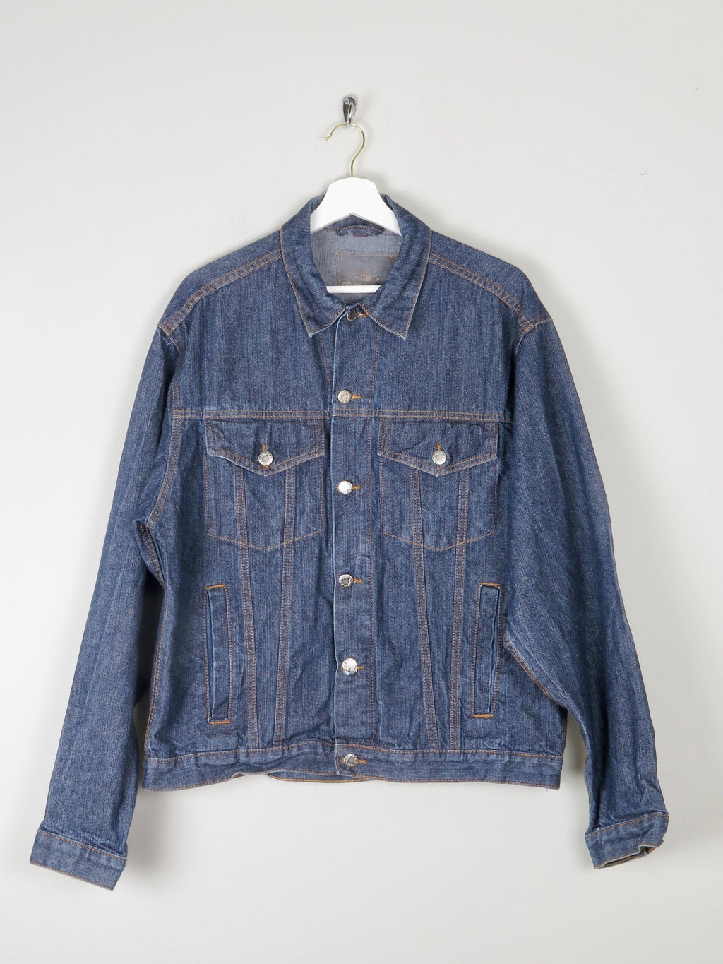 Men's Vintage Dark Blue Denim Jacket M/L - The Harlequin